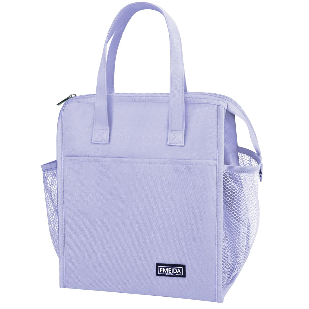 Insulated Lunch Cooler Bag with Front & Side Pockets – Fmeida (Purple)