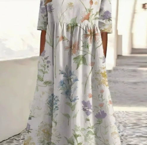 Women’s Relaxed Patchwork Maxi Dress