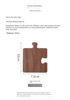 Solid Black Walnut Puzzle Coaster Set
