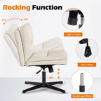 Leather Home Office Chair – Armless Ergonomic Design