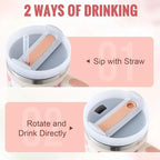 40 oz Stainless Steel Spill-Proof Insulated Tumbler with Straw