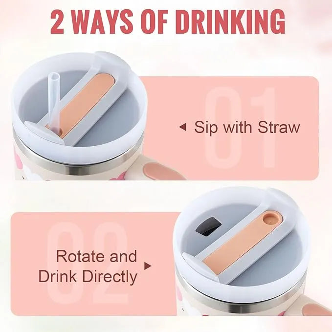 40 oz Stainless Steel Spill-Proof Insulated Tumbler with Straw