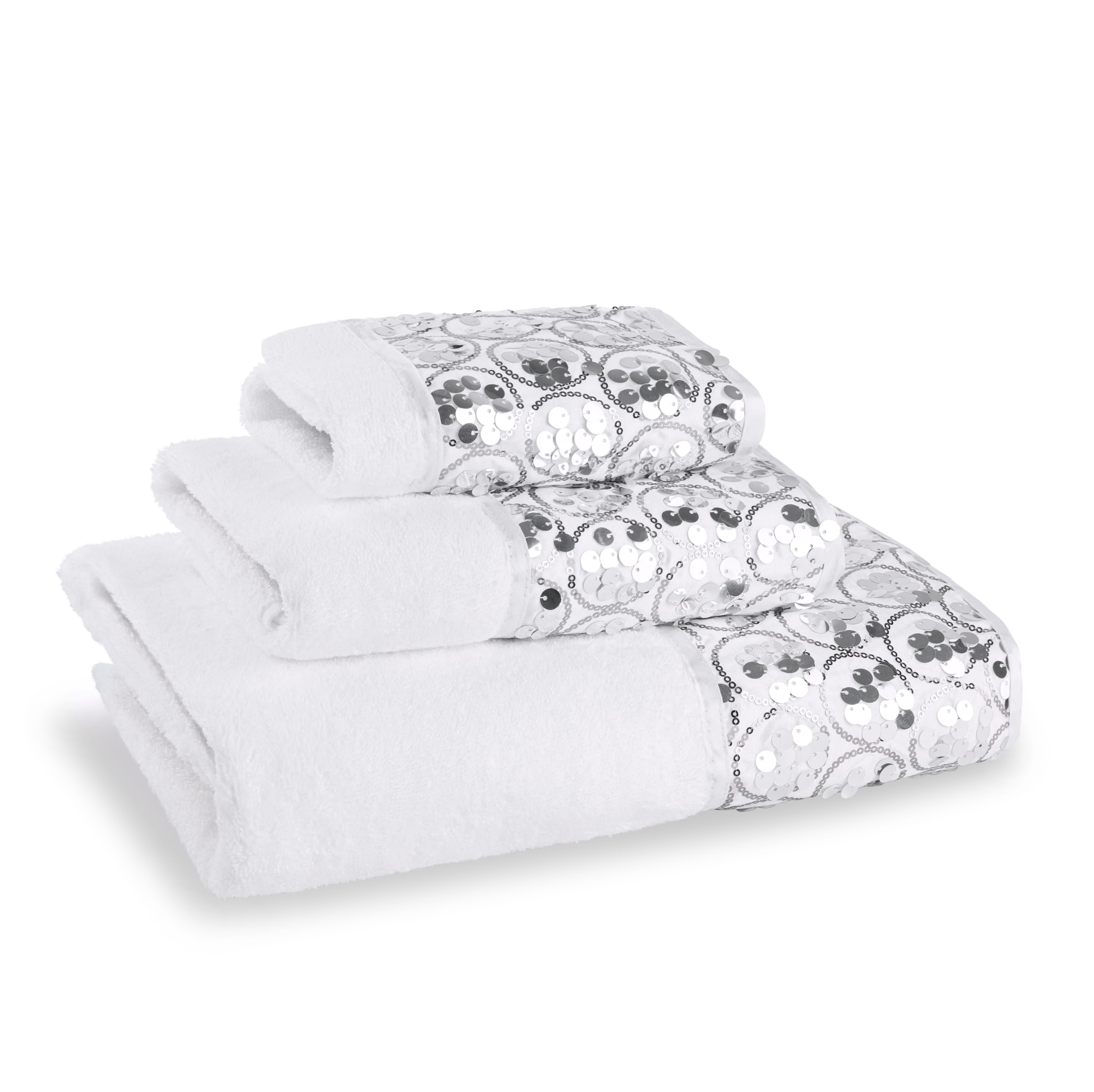 Sinatra 3-Piece Bath, Hand & Washcloth Towel Set – Zahari Home (White)