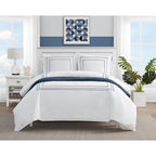 Nautica Alden White Embroidered 2-Piece Duvet Cover Set – Twin