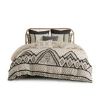 3-Piece Flax & Cotton Blend Duvet Cover Set – One Size, Fits Full/Queen Beds
