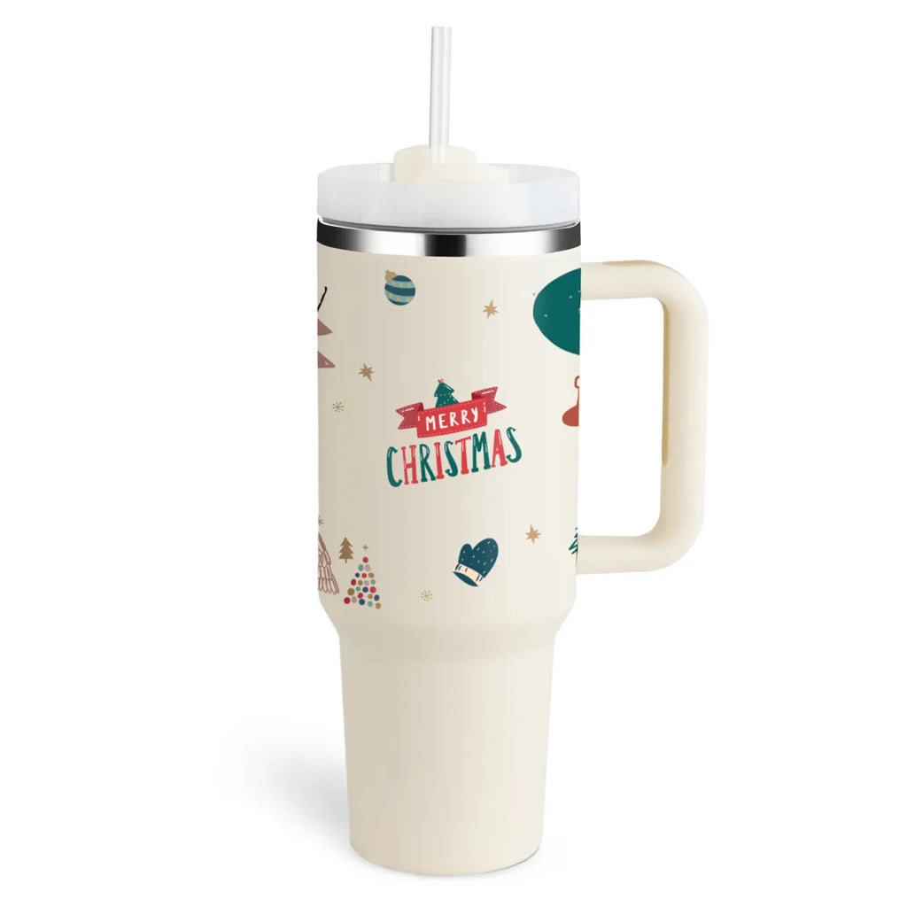 40 oz Stainless Steel Spill-Proof Insulated Tumbler with Straw