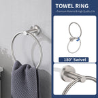 4-Piece Brushed Nickel Bathroom Hardware Set