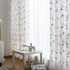 Pastoral Sheer Embroidered Curtain – Light-Filtering Design