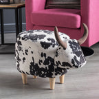 Cow-Shaped Accent Ottoman Footstool – Color options