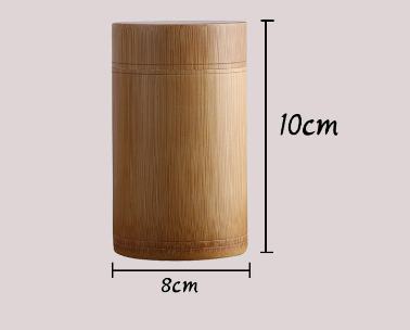 Mini Bamboo Tea Canister with Sealed Storage Box