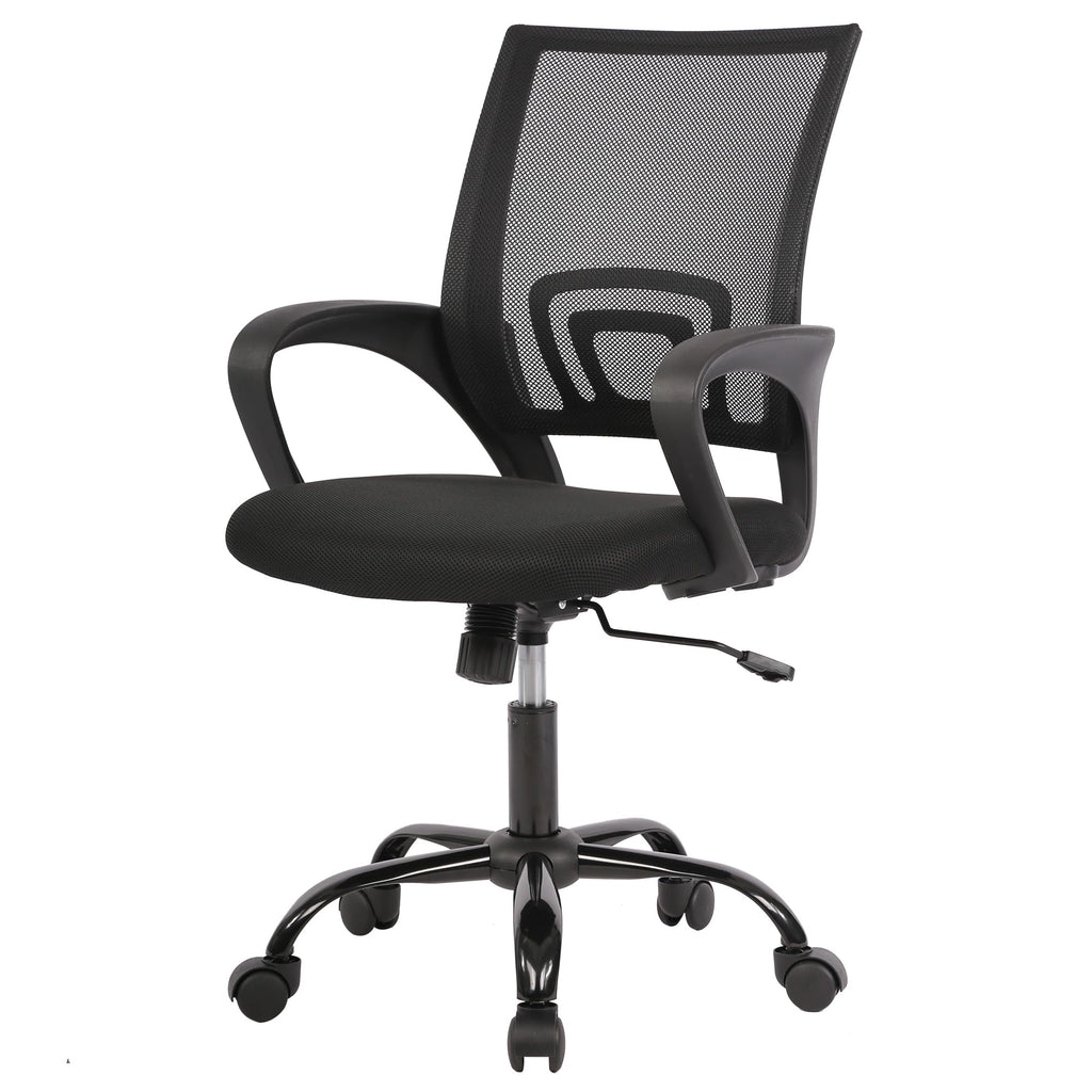Ergonomic Swivel Office Task Chair with Lumbar Support – PayLessHere (Black)