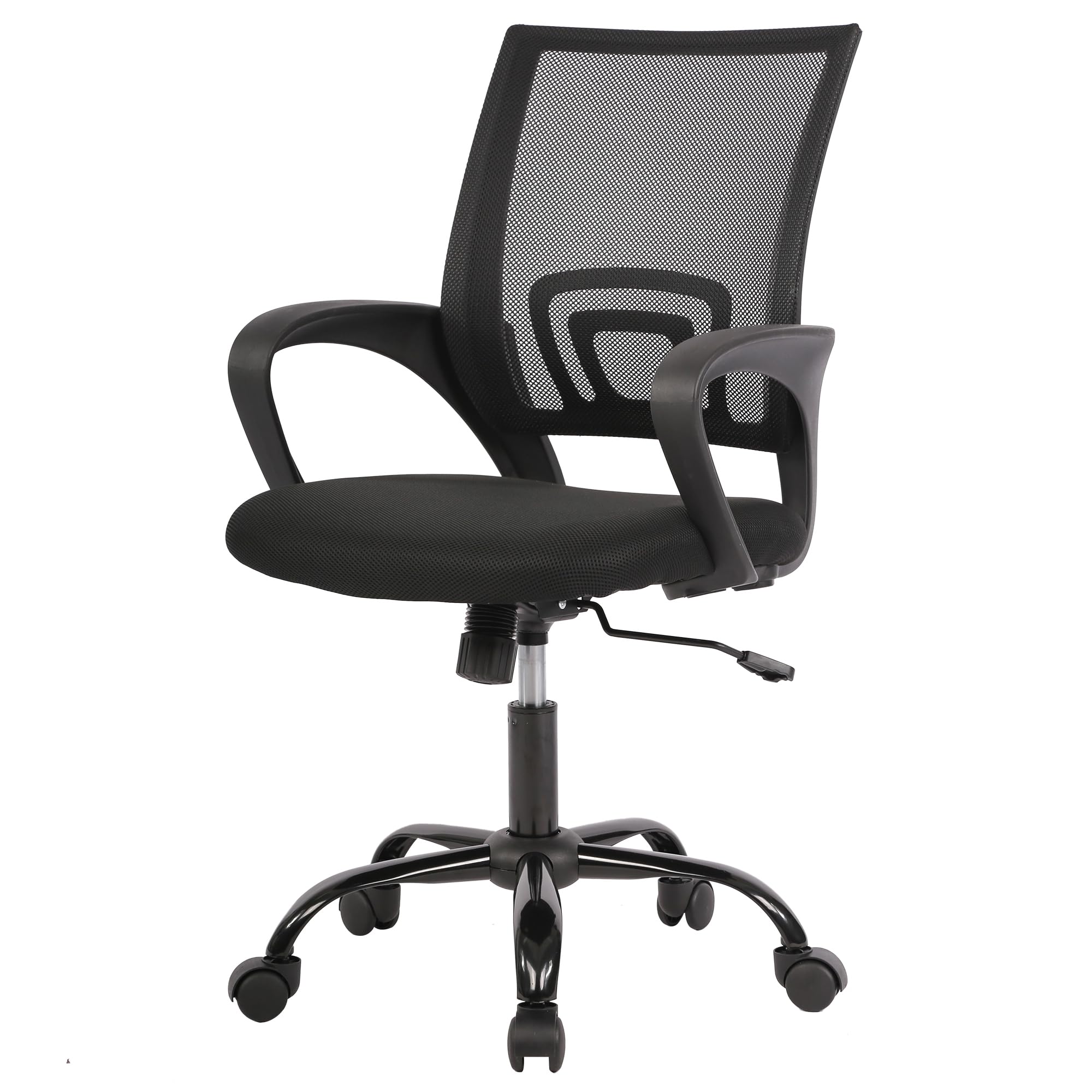 Ergonomic Swivel Office Task Chair with Lumbar Support – PayLessHere (Black)