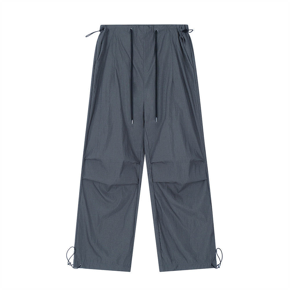 Men’s Wrinkled Drawstring Cargo Pants