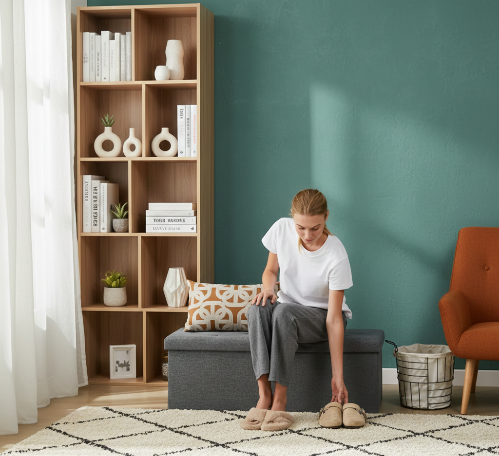 Folding Storage Ottoman Bench – Multiple Sizes & Colors
