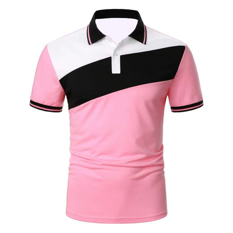 Men’s Modern Patchwork Polo Shirt