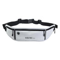 Reflective Running Belt Waist Fanny Pack – Water Resistant (White)