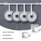 4-Piece No-Drill Curtain Rod Hook Holder Set – Clear