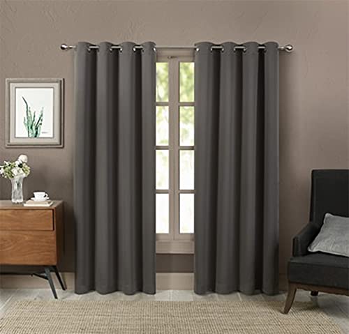 Solid Grommet Blackout Curtain Panel Set – Color & Size Options