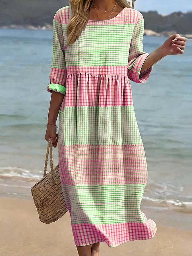 Women’s Relaxed Patchwork Maxi Dress