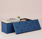 Folding Storage Ottoman Bench – Multiple Sizes & Colors