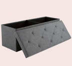 Folding Storage Ottoman Bench – Multiple Sizes & Colors