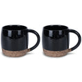 2-Piece Speckled 17 oz Ceramic Mug Set – Elanze Designs (Black)