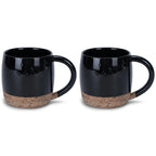 2-Piece Speckled 17 oz Ceramic Mug Set – Elanze Designs (Black)