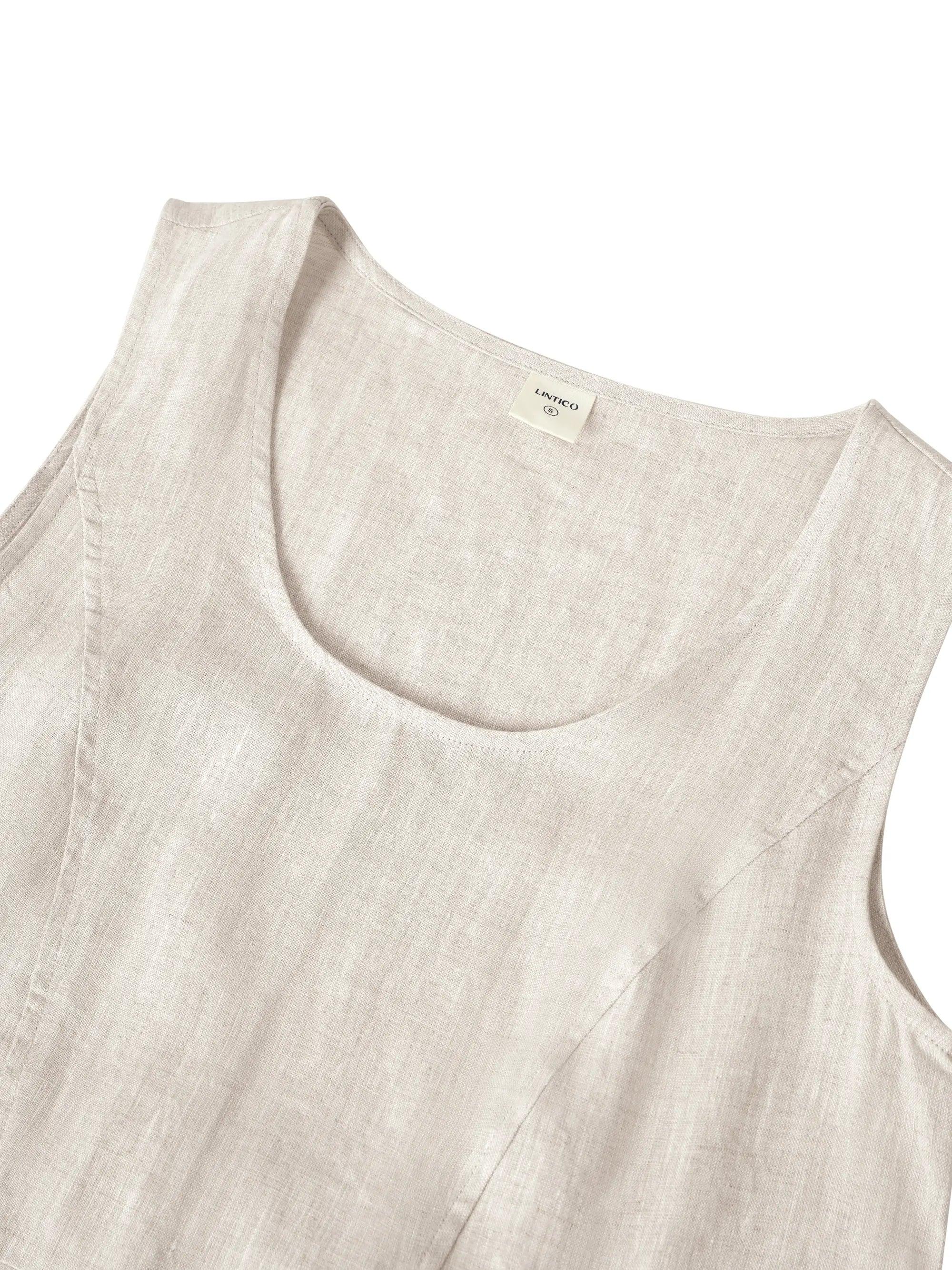 Women’s Relaxed Linen Midi Dress