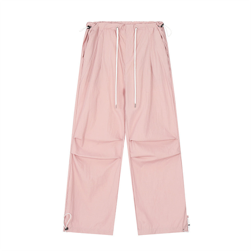 Men’s Wrinkled Drawstring Cargo Pants