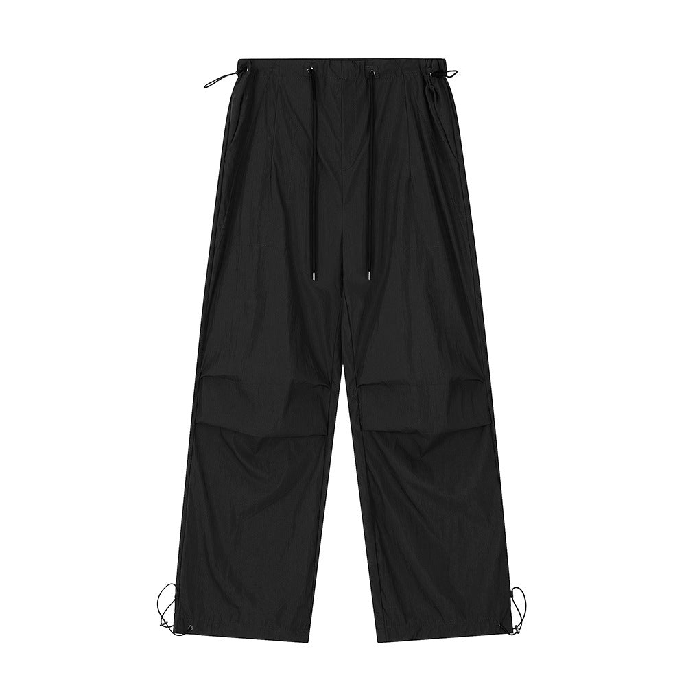 Men’s Wrinkled Drawstring Cargo Pants