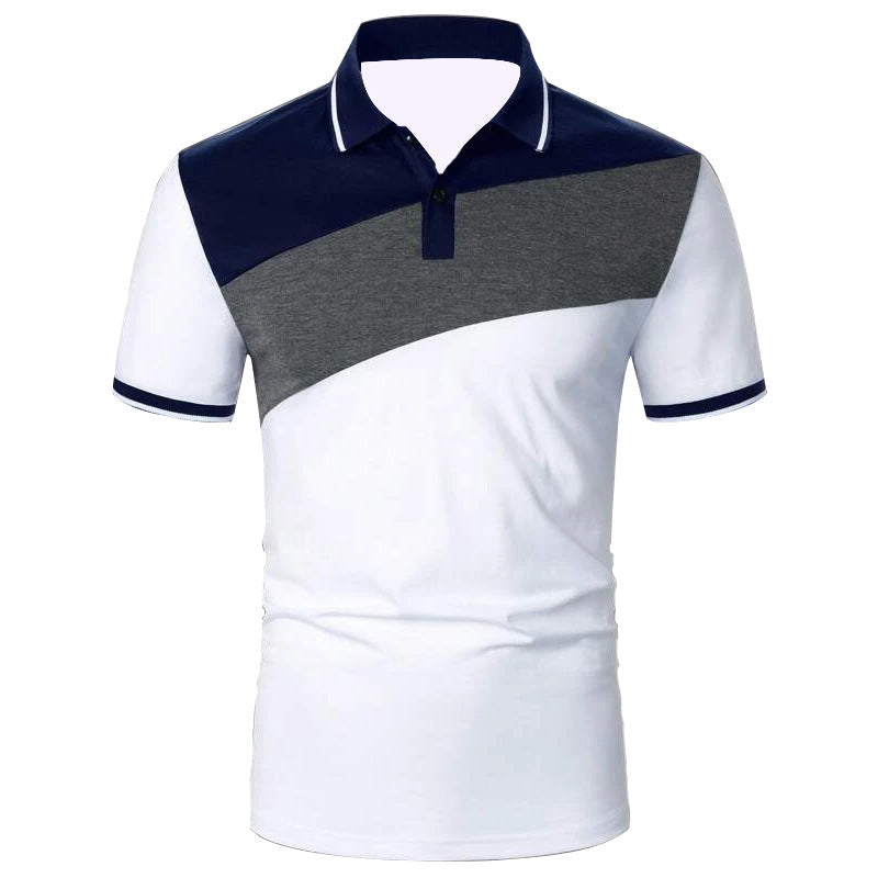 Men’s Modern Patchwork Polo Shirt