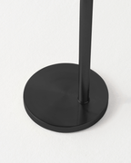 Arc Floor Lamp with Wicker Shade – Color Options