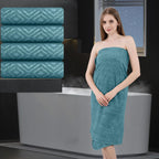 4-Piece Oversized Microfiber Bath Sheet Towel Set – 35" × 70" (Turquoise)