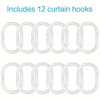 Vintage Wooden Door Shower Curtain – 12 Hooks Included