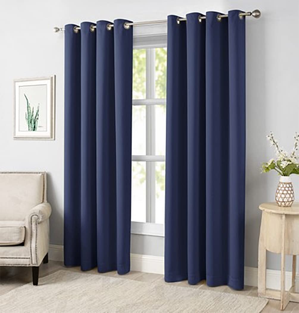 Solid Grommet Blackout Curtain Panel Set – Color & Size Options