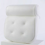 Non-Slip Bathtub Pillow with Suction Cups – White