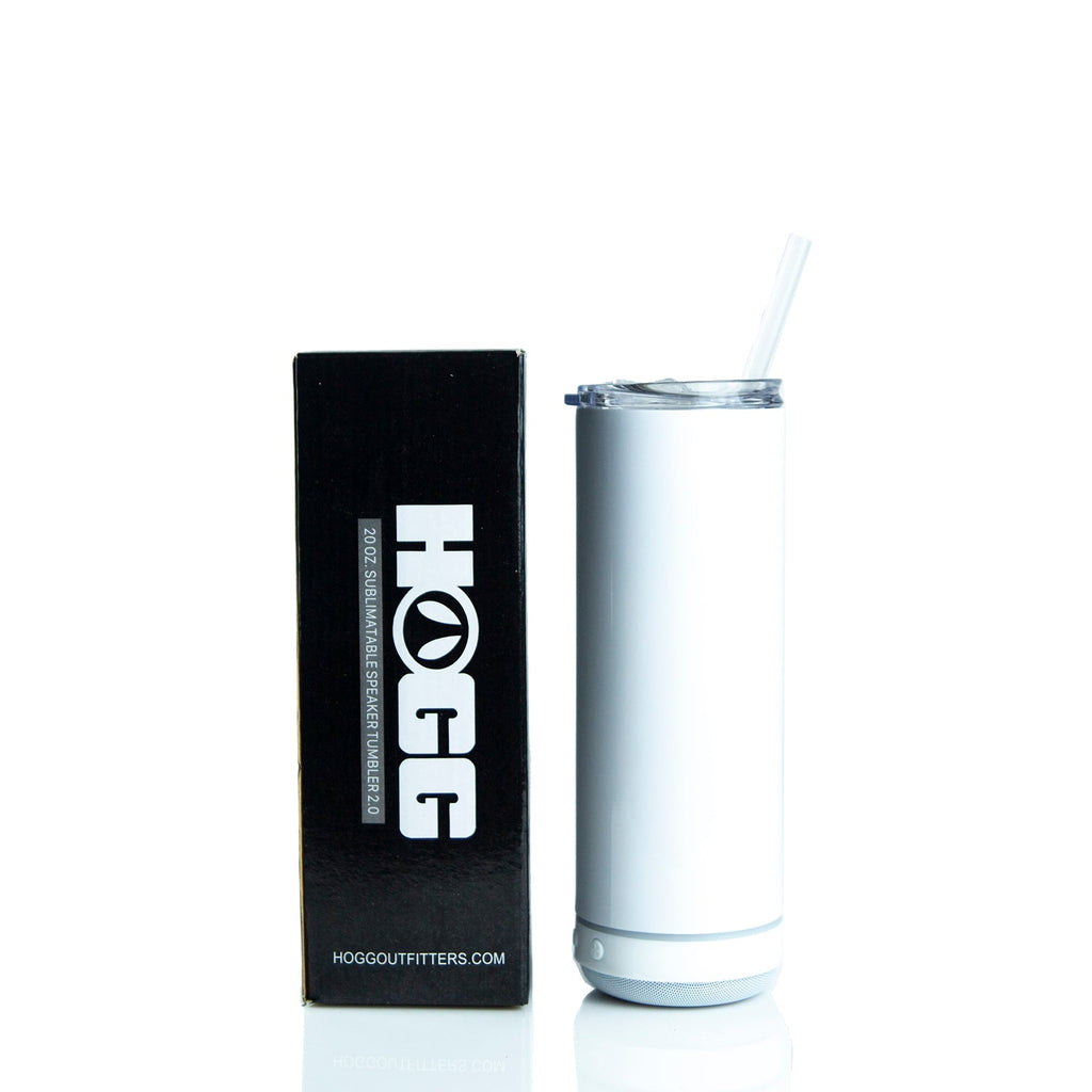 20 oz Wireless Speaker Tumbler – White