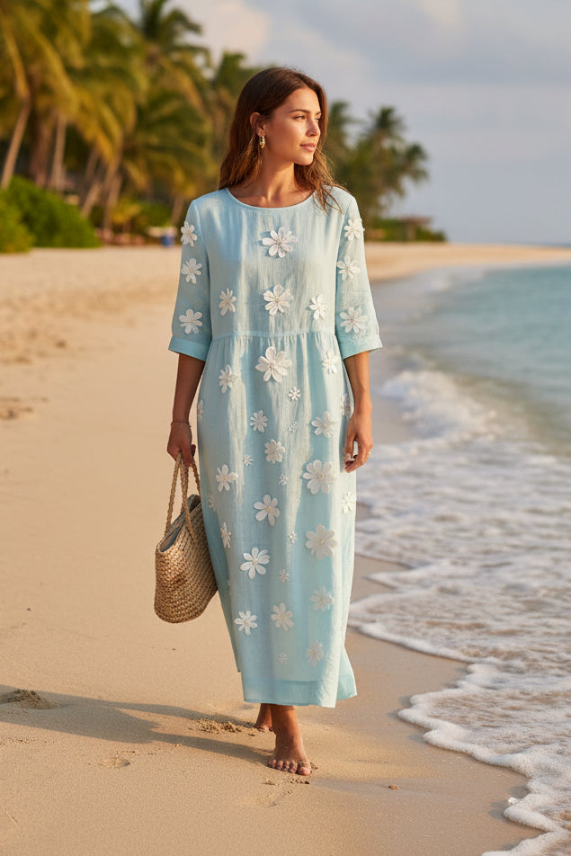Women’s Relaxed Patchwork Maxi Dress