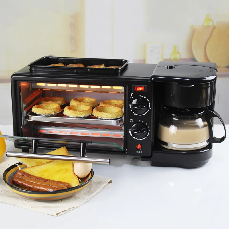 3-in-1 Breakfast Machine – Coffee Maker & Toaster Oven Combo