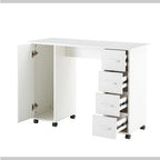 Home Office Computer Desk with Drawers – Nail Art Table (White)