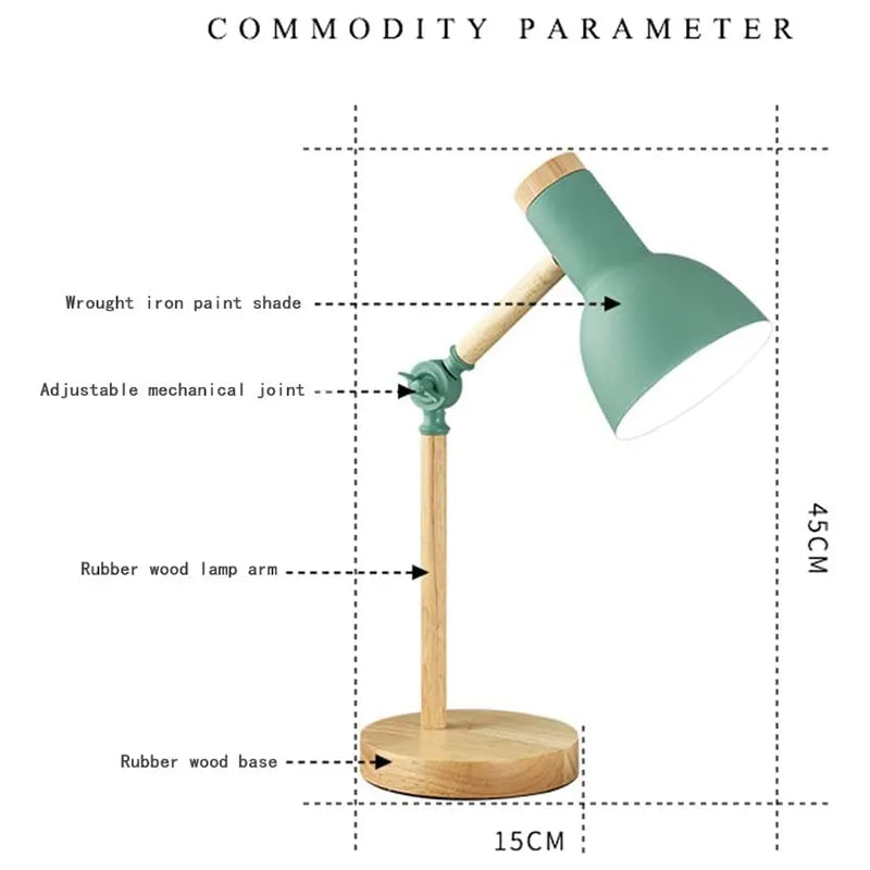 Nordic Eye-Care Bedside Table Lamp