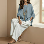 Bohemian Three-Quarter Sleeve Relaxed Top