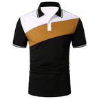 Men’s Modern Patchwork Polo Shirt