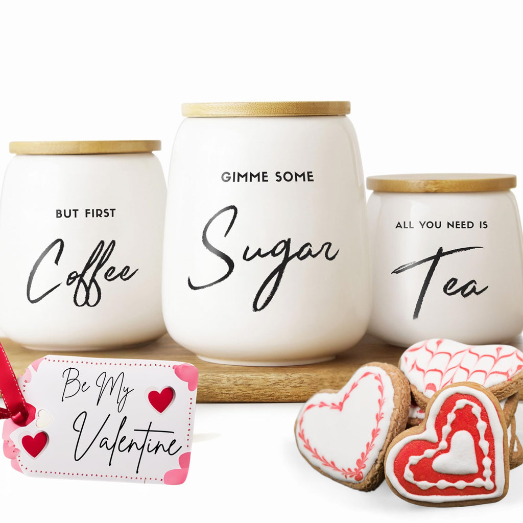 3-Piece Airtight Ceramic Kitchen Canister Set – Fifth Fork