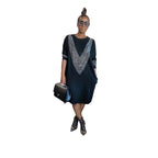 YZ1224 Women's Casual Loose Dress for Fall/Winter