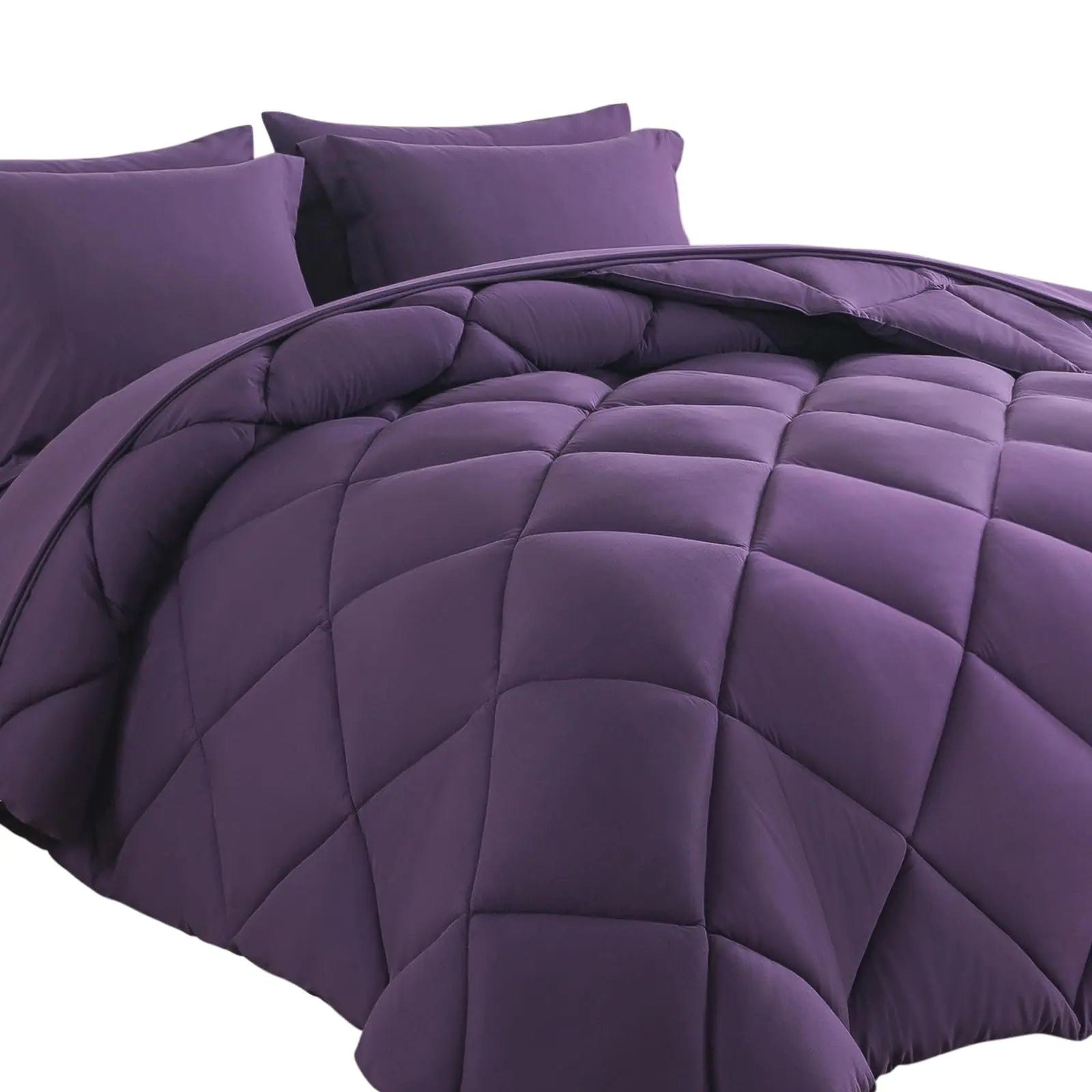 7-Piece King Size Comforter Bedding Set – Cosybay (Purple)