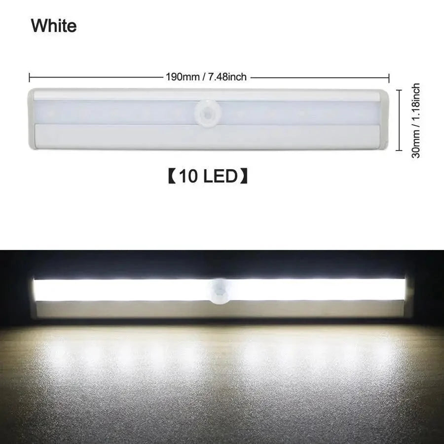 PIR Motion Sensor LED Cabinet Light – 6 or 10 LED