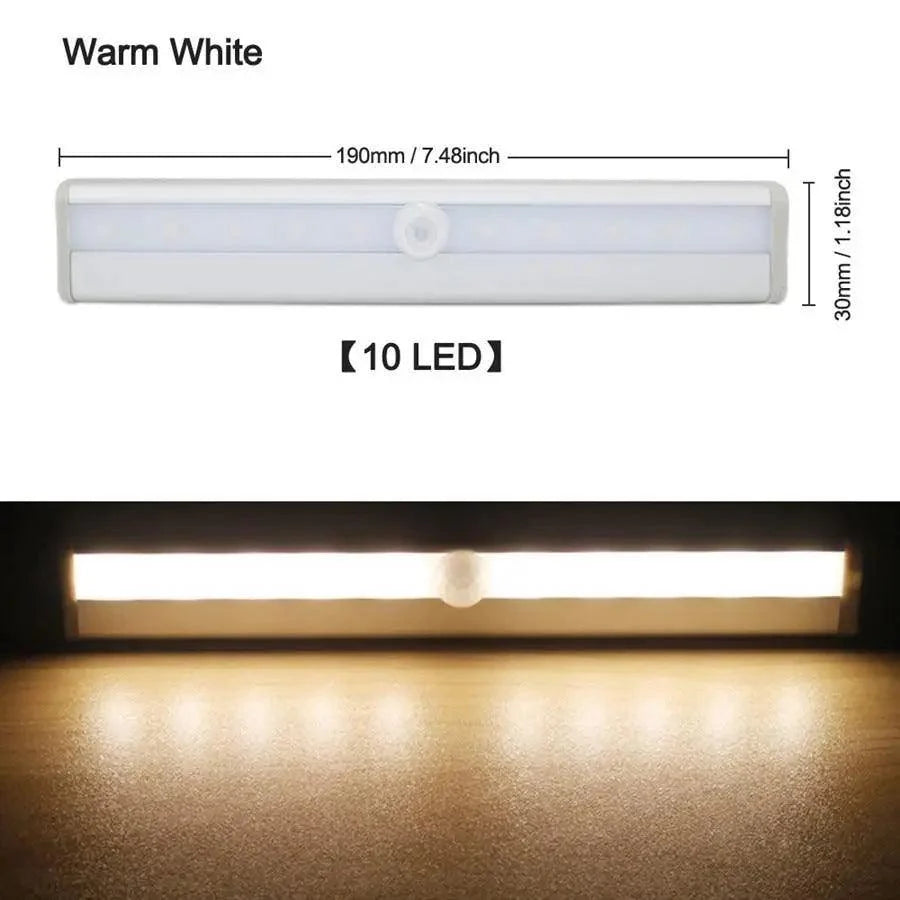 PIR Motion Sensor LED Cabinet Light – 6 or 10 LED
