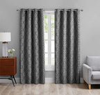 Geometric Blackout Curtain Panel Set – Color & Size Options