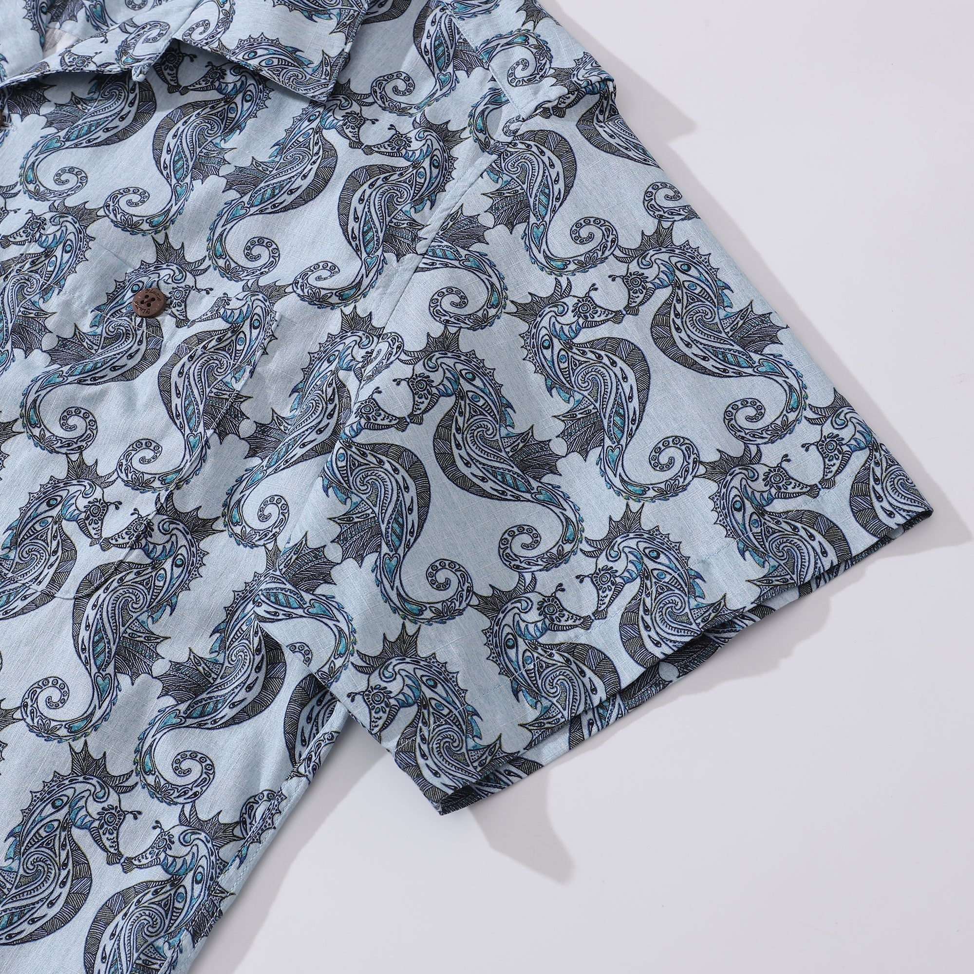 Men’s Smile of the Sea Cotton Camp Collar Shirt